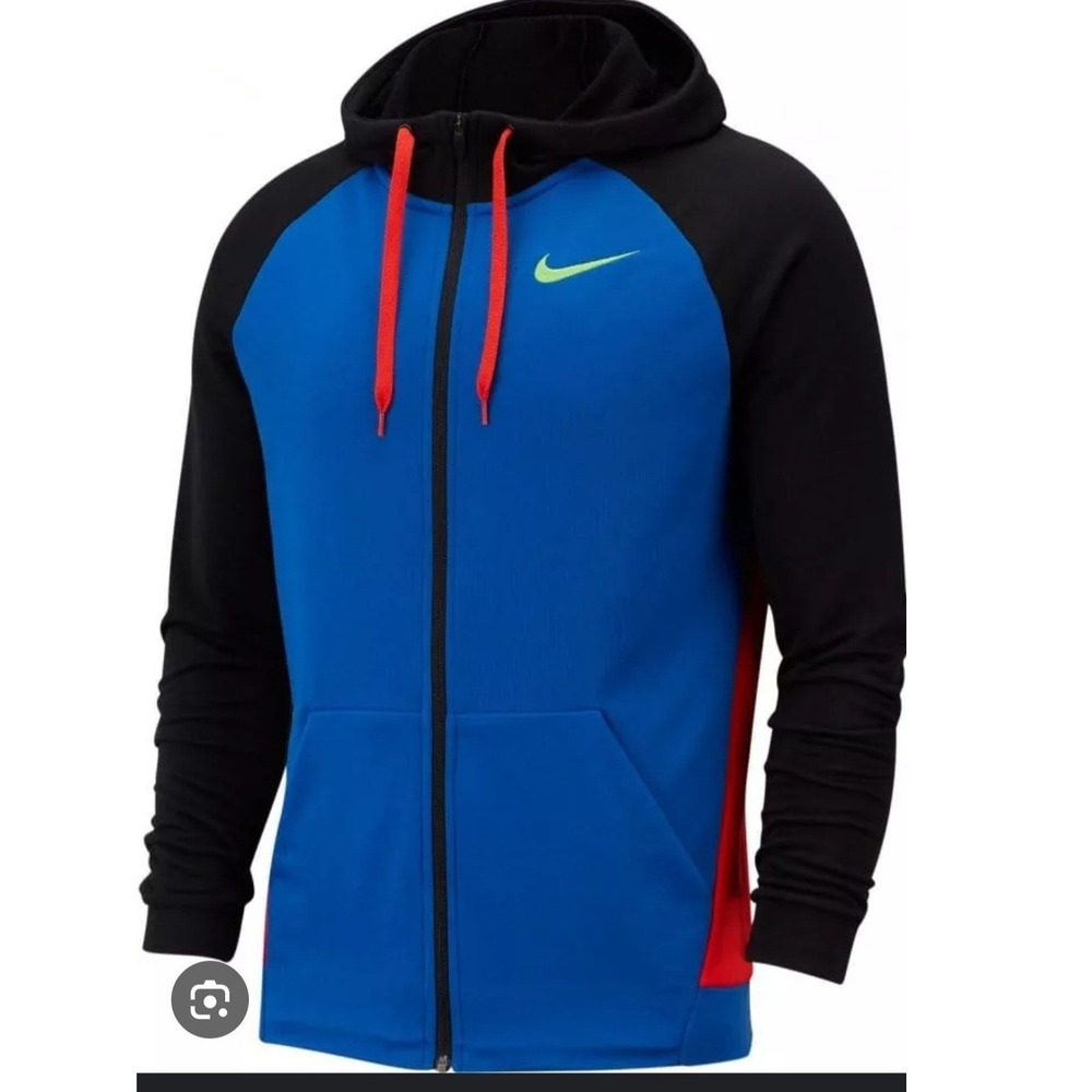 Nike L Dri-FIT NK FZ Fleece Training Hoodie Jacket Black Blue Red Mens Pocket